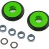 Traxxas Bandit/Rustler/Stampede 2WD Aluminum Wheelie Bar Wheels (Green) (2)