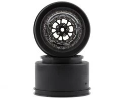 Traxxas Weld 2.2/3.0 Drag Racing Rear Wheels w/12mm Hex (Chrome w/Black) (2)