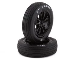 Traxxas Drag Slash Front Pre-Mounted Tires (Gloss Black) (2) w/Weld Wheels & 12mm Hex