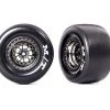 Traxxas Drag Slash Rear Pre-Mounted Sticky Tires (Black Chrome) (2) w/Weld Wheels & 12mm Hex 1 Traxxas Drag Slash Rear Pre-Mounted Sticky Tires (Black Chrome) (2) w/Weld Wheels & 12mm Hex -Deals Traxxas Store tra9476x