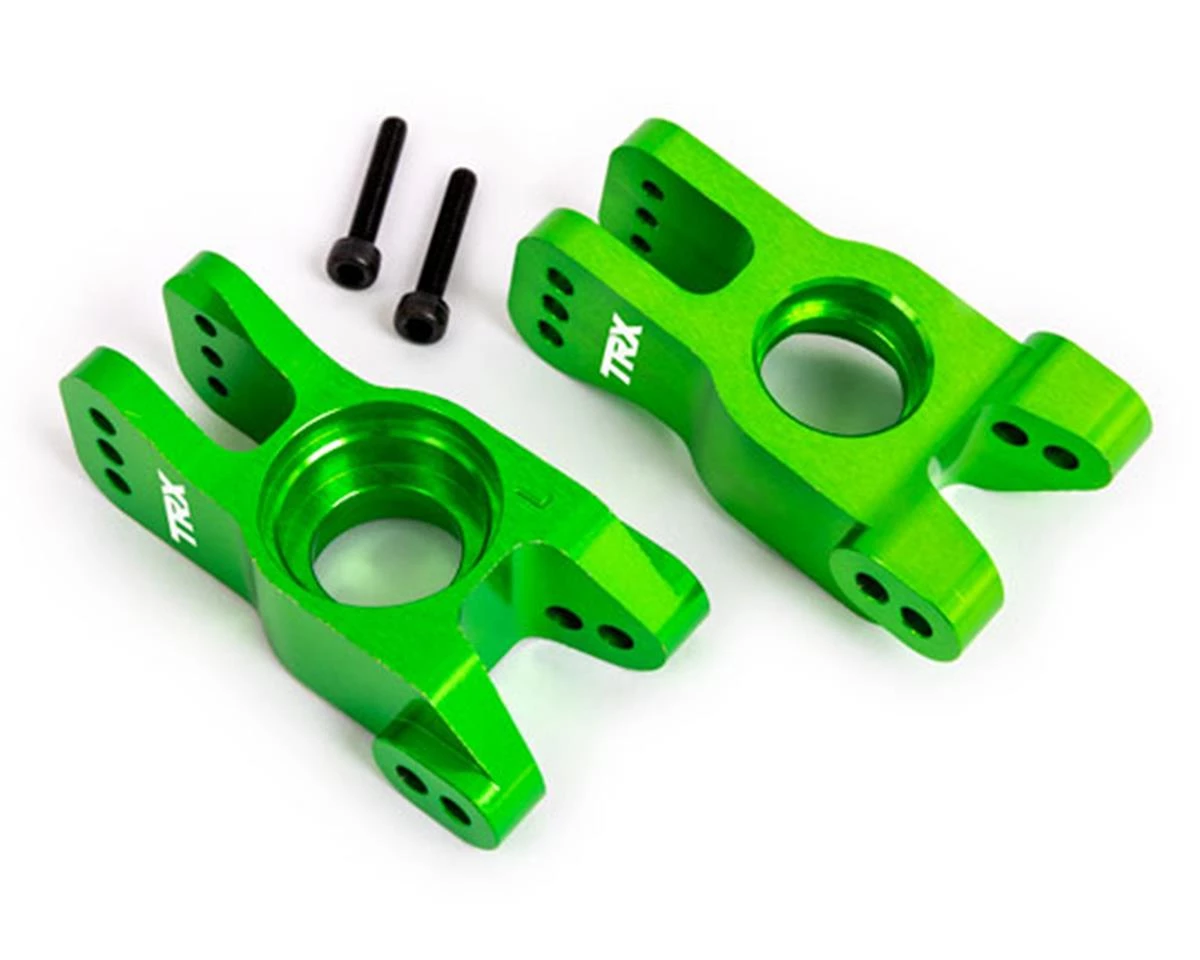 Traxxas Aluminum Rear Stub Axle Carriers Left & Right (Green) (2) 3 Traxxas Aluminum Rear Stub Axle Carriers Left & Right (Green) (2)