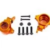 Traxxas Sledge Aluminum Steering Blocks Left & Right (Orange) (2)